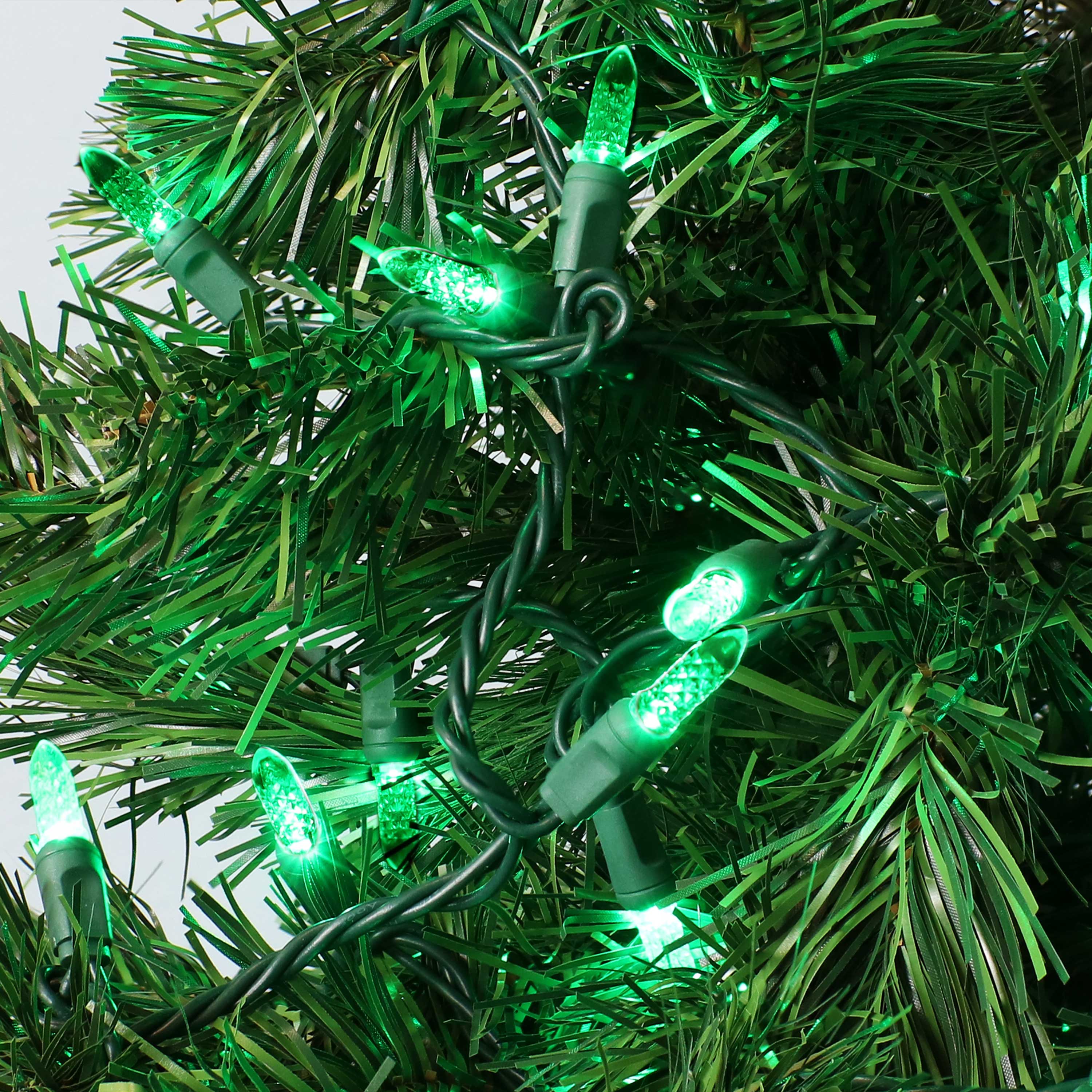 Alt View 2. Sunnydaze - 70 Ct Holiday Outdoor String LED Lights - 21 ft - Green.