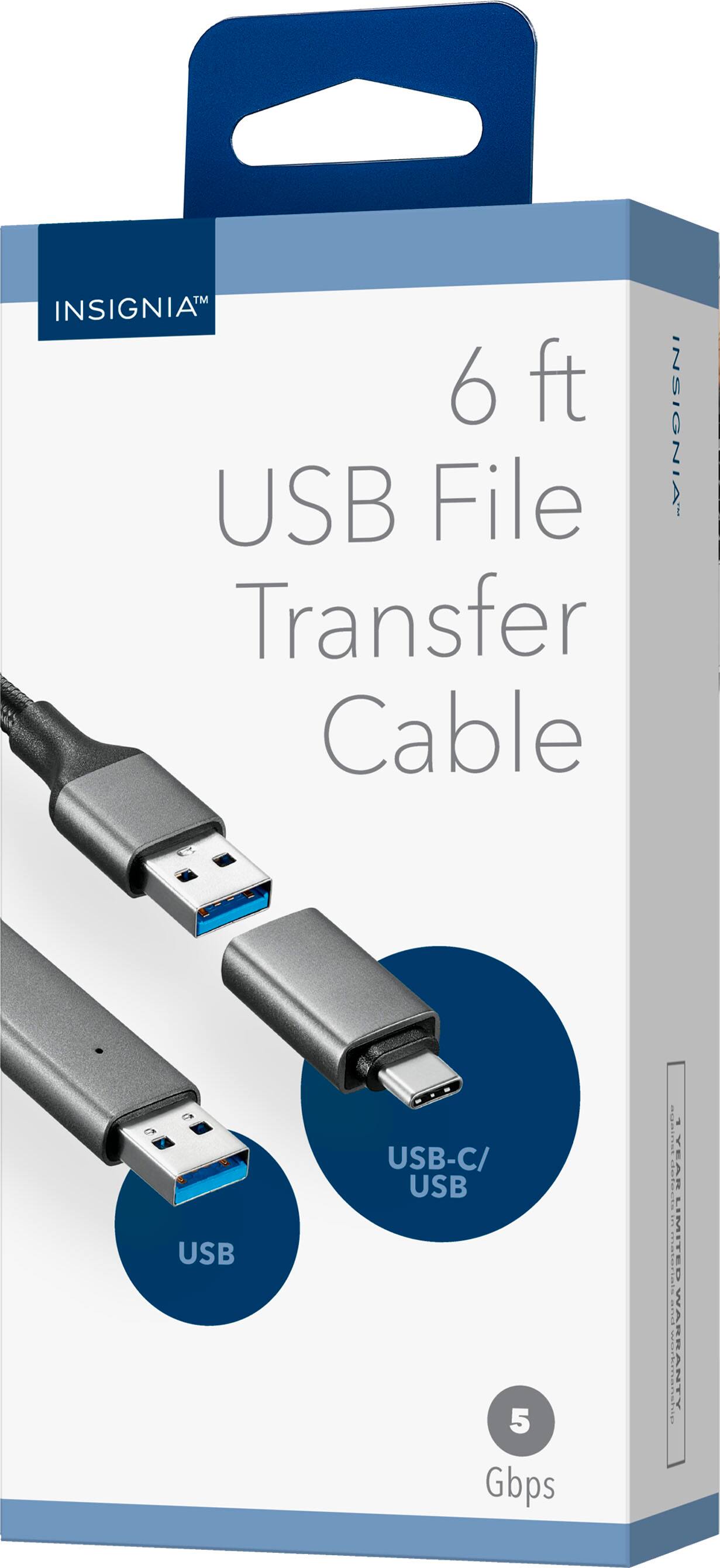INSIGNIA  
6 ft USB File Transfer Cable  
USB-C/USB  
5 Gbps