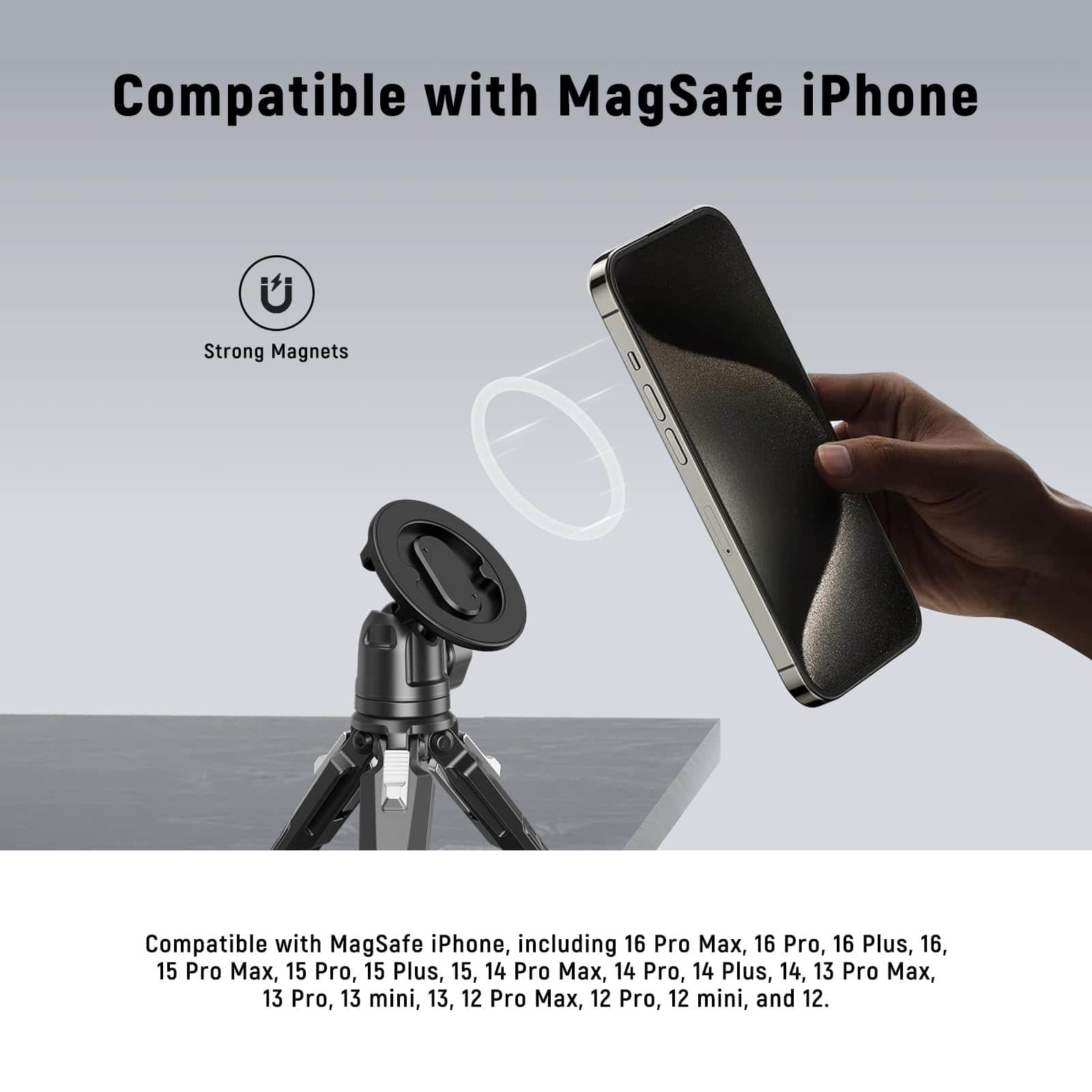 Neewer PA070 Magnetic Phone Tripod Mount - Thumbnail 5
