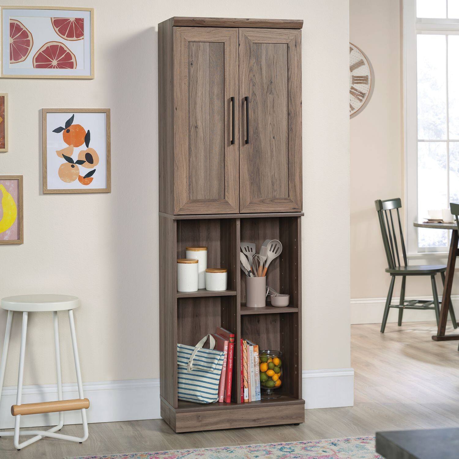 Alt View 4. Sauder - Sauder HomePlus Storage Cabinet Salt Oak finish - Salt Oak.
