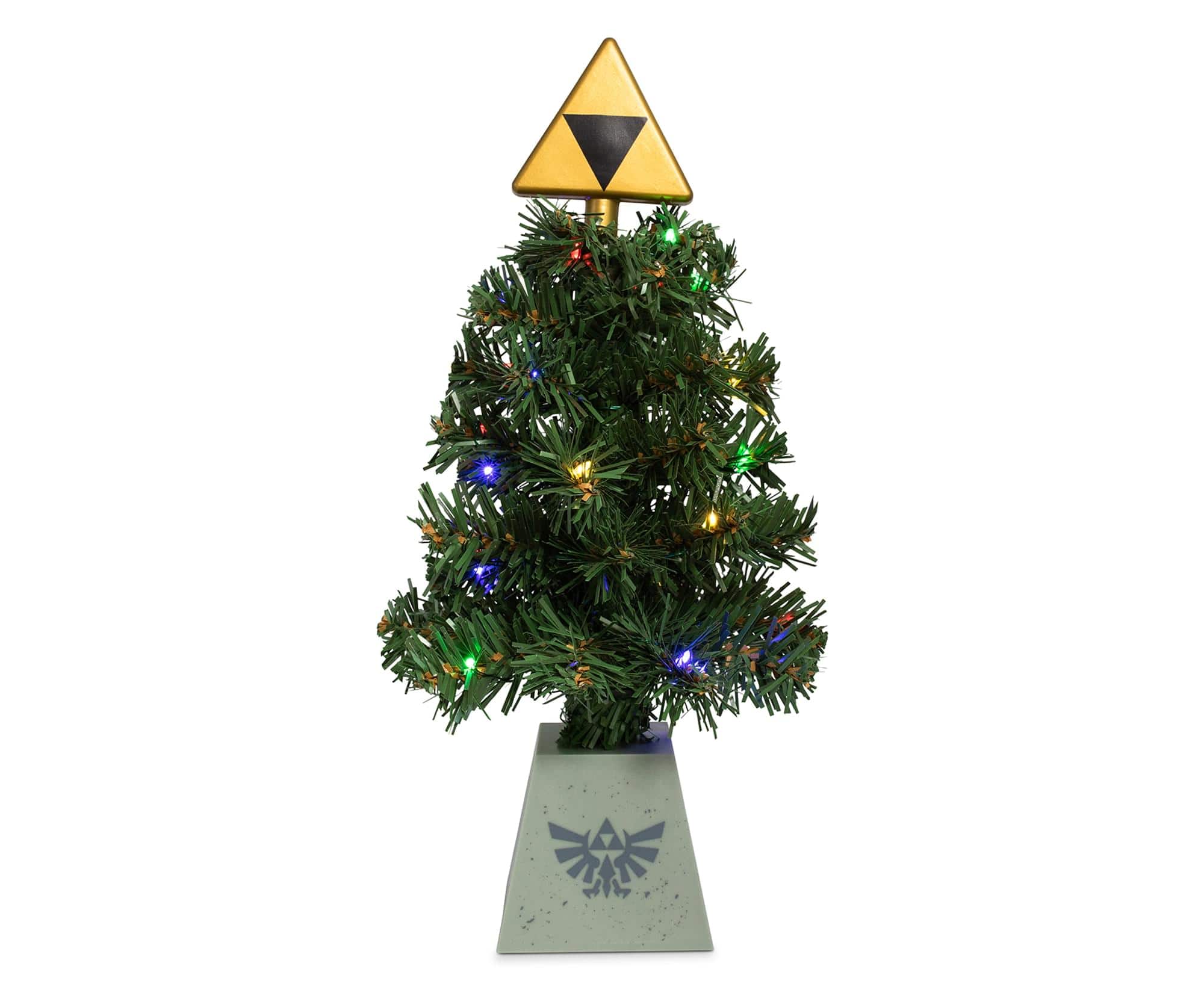 Halo - The Legend of Zelda Triforce LED USB-Powered Light-Up Desktop Holiday Tree - Green