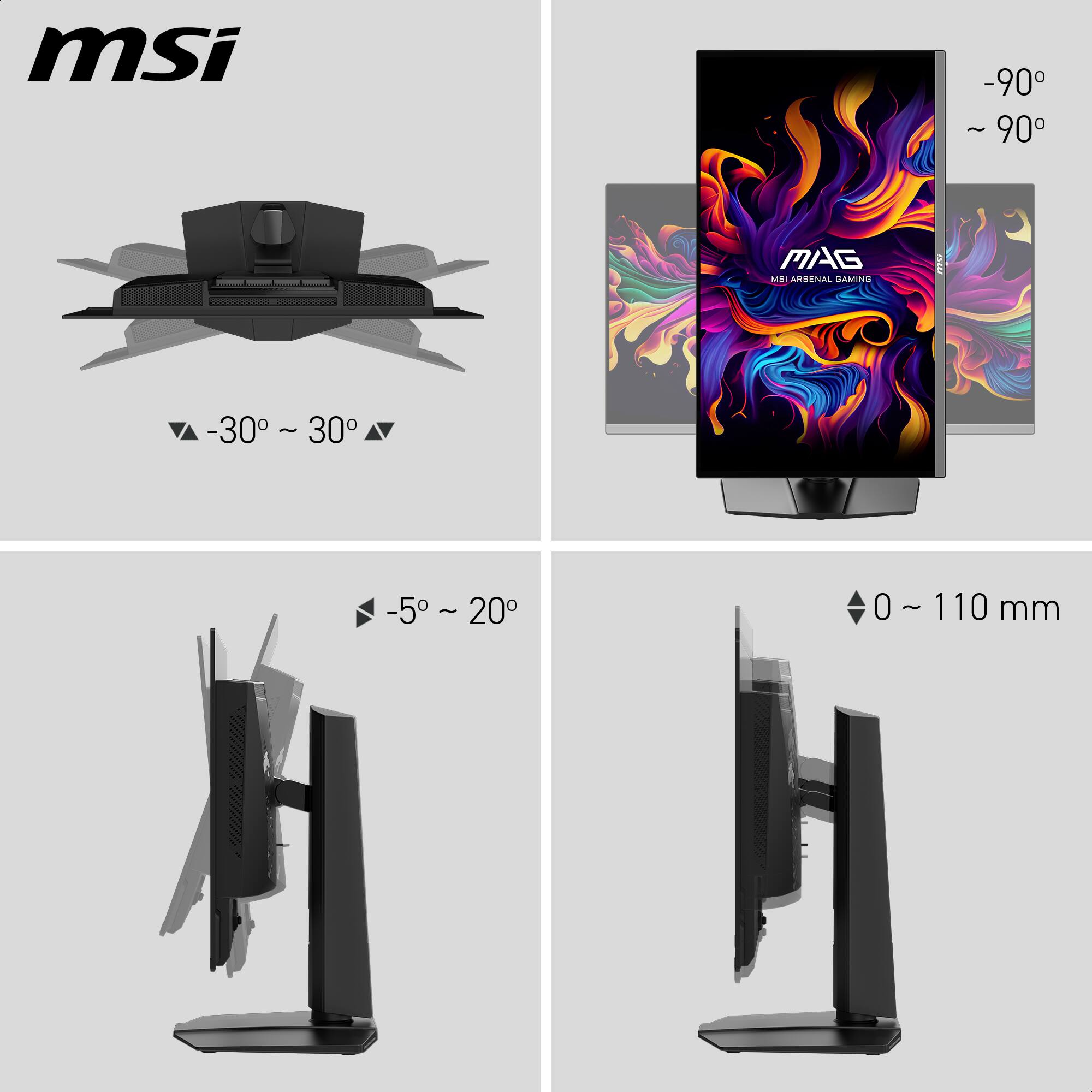msi -90 90 MAG MS ARSENAL GAMING -30~ 30 -5~ 20 0~ 110 mm