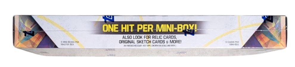 4 MINI-BOXES PER MASTER BOX! ONE HIT PER MINI-BOX! ALSO LOOK FOR RELIC CARDS, ORIGINAL SKETCH CARDS & MORE! NECESSARY FOR ANE 5 CARDS PER MINI-BOX