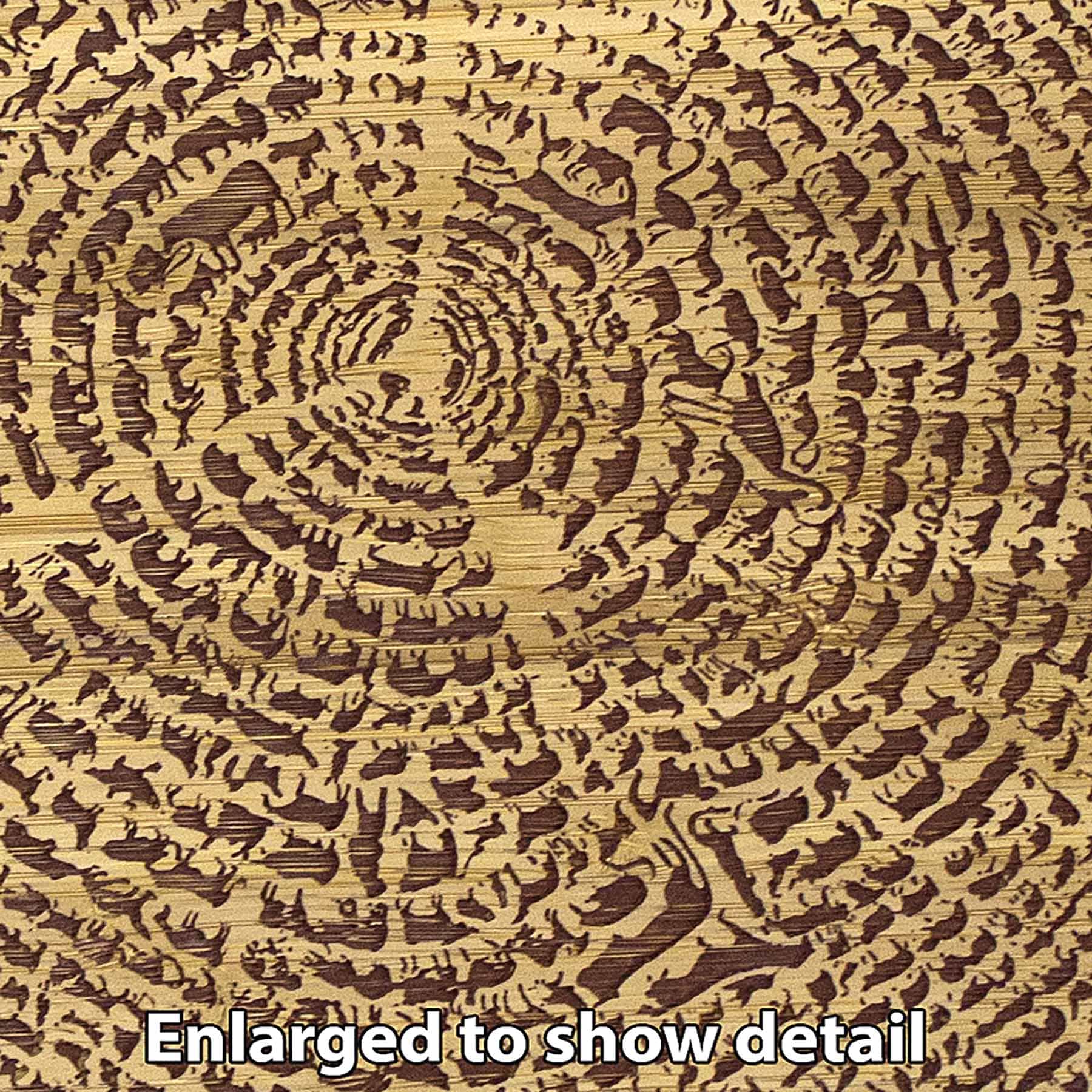 Enlarged to show detail