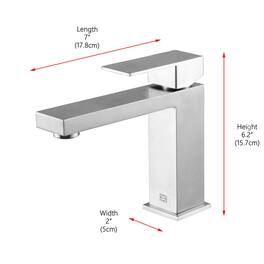 Elegant Kitchen and Bath - Jakob Single Hole Single Handle Bathroom Faucet - Brushed Nickel