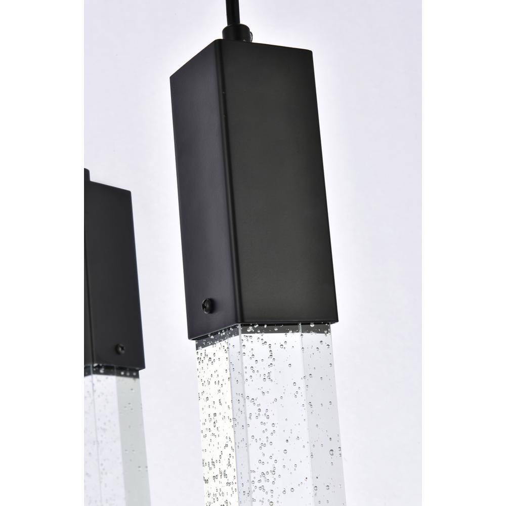 Alt View 1. Elegant Lighting - Weston 5 lights pendant in black - Black.