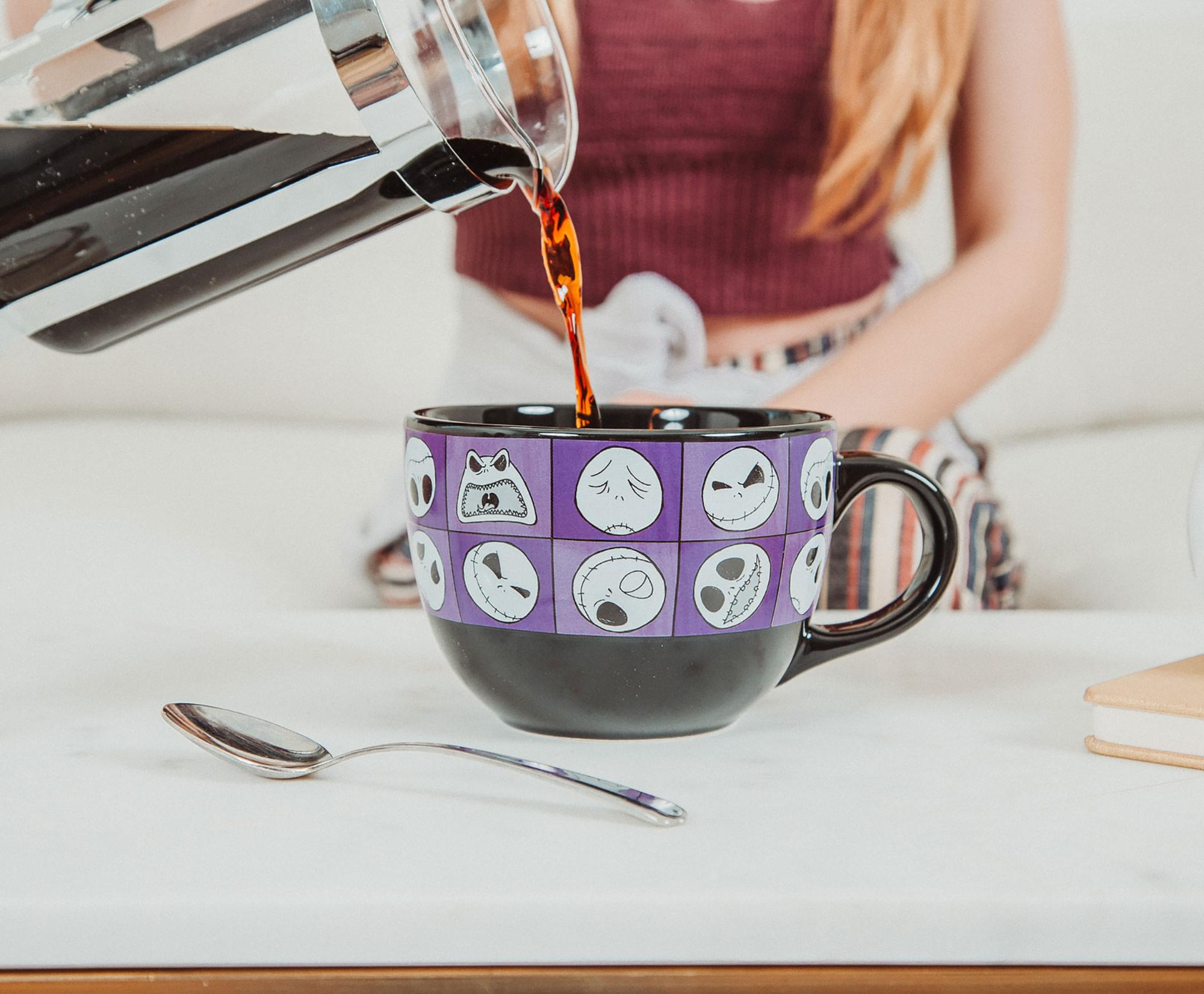 Alt View 10. Disney - Disney Nightmare Before Christmas Jack Expressions Ceramic Soup Mug | 24 Ounces - Purple.