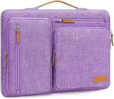 Front. mosiso - 360 Protective Laptop Handbag Sleeve 17-17.3 inch for Dell HP Lenovo Asus Acer Alienware - Lilac.