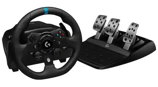 Logitech - G923 Racing Wheel and Pedals for Xbox Series X|S, Xbox One and PC - Black