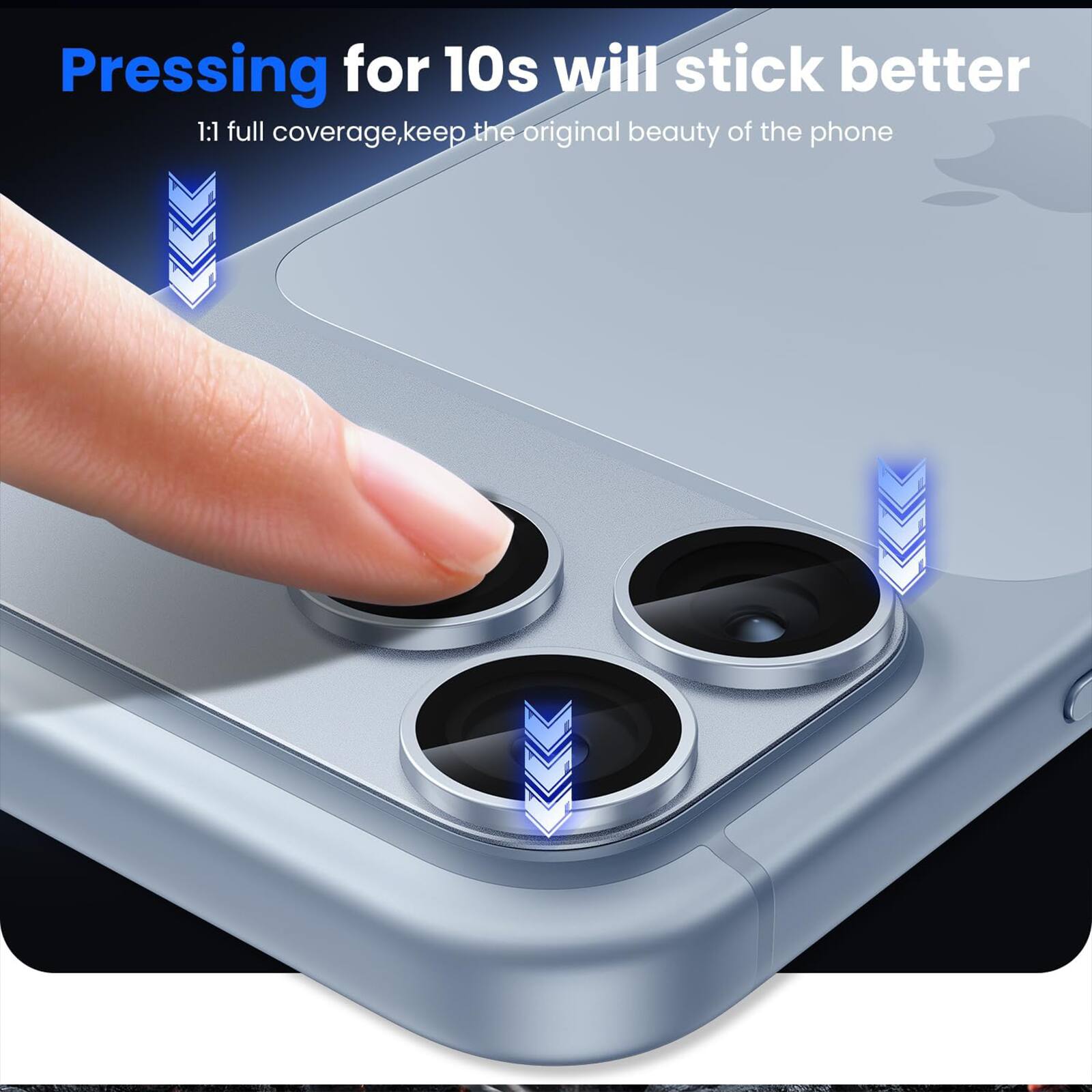 Pressing for 10s will stick better  
1:1 full coverage, keep the original beauty of the phone
