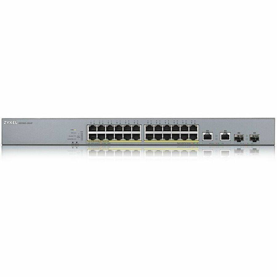 ZYXEL GS1930-28HP

Model: GS1930-28HP

Ports:
- 24 x 10/100/1000Base-T RJ45 ports
- 4 x SFP ports

Additional Features:
- 1 x Console port
- 1 x USB port
- 1 x QoS port
- 1 x Power port

Specifications:
- Power Consumption: 15W
- Dimensions: 442 x 140 x 44mm
- Weight: 1.5kg

Compliance:
- RoHS compliant

Serial Number: 09100-2009