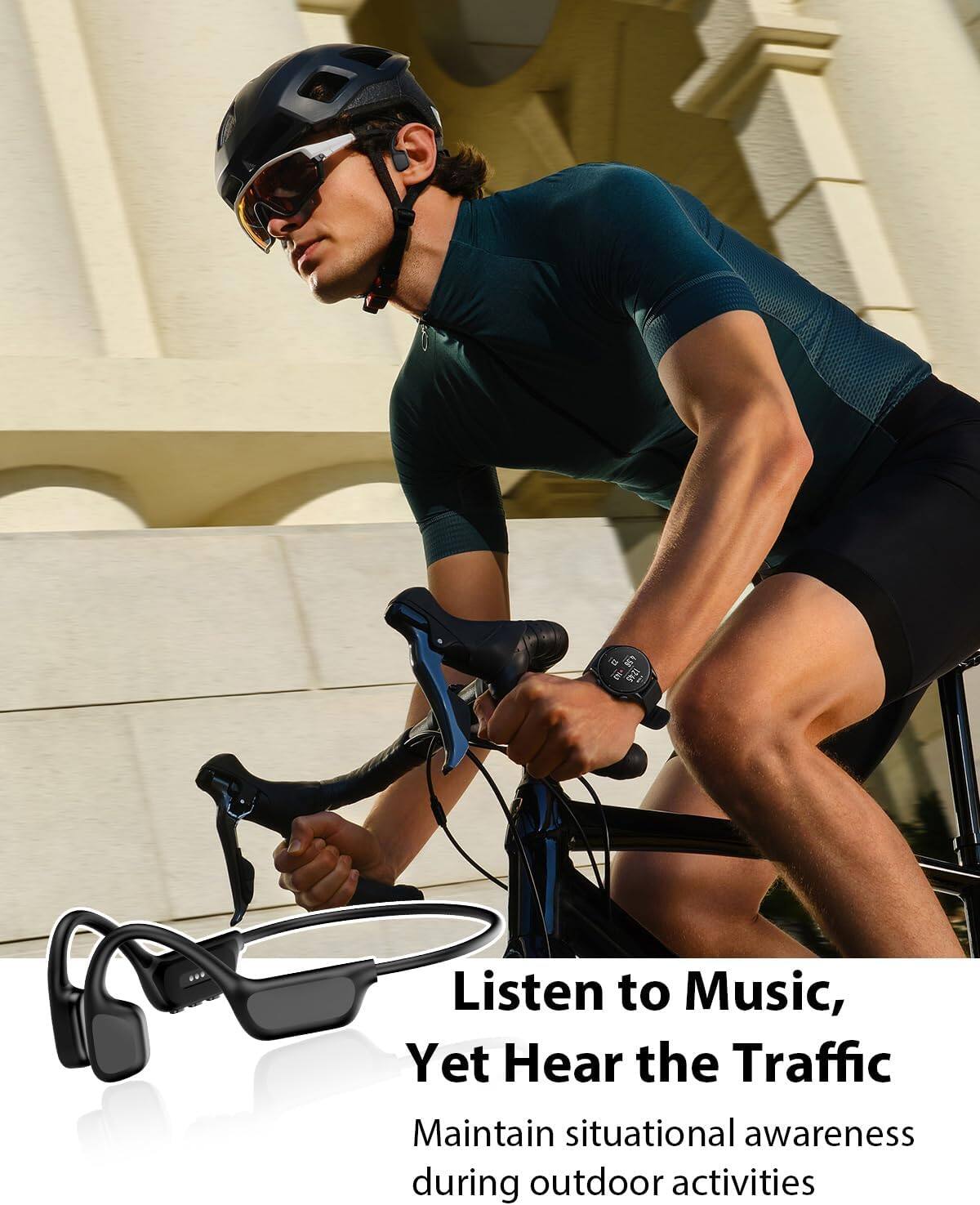 Listen to Music, Yet Hear the Traffic  
Maintain situational awareness during outdoor activities