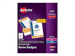 Avery - ID Badge Holder with Lanyard, 25/Pack - Clear