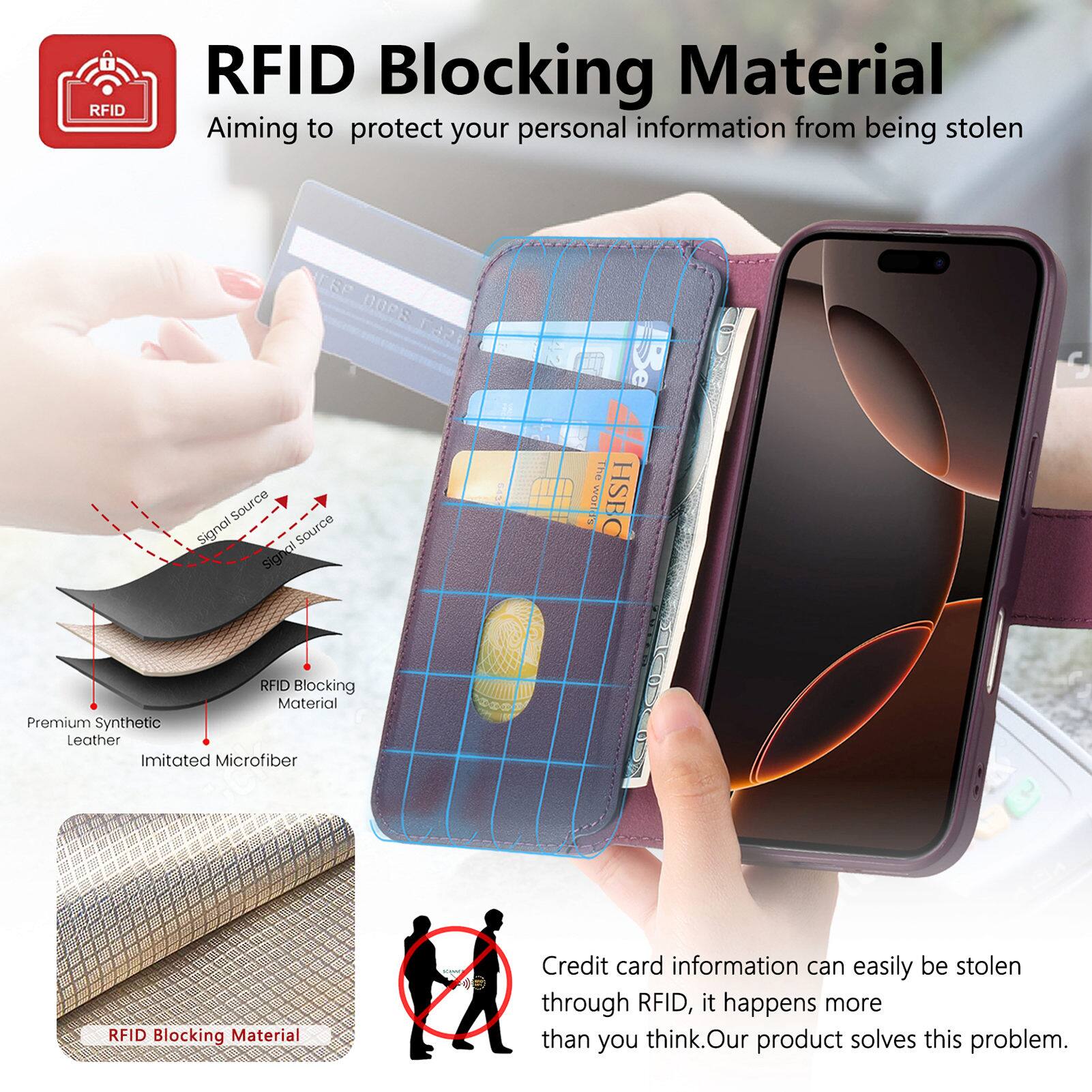 RFID Blocking Material  
Aiming to protect your personal information from being stolen  

ESP DOPS 132  
Source Signal Source C  

Premium Synthetic Leather  
Imitated Microfiber  

Credit card information can easily be stolen through RFID, it happens more than you think. Our product solves this problem.