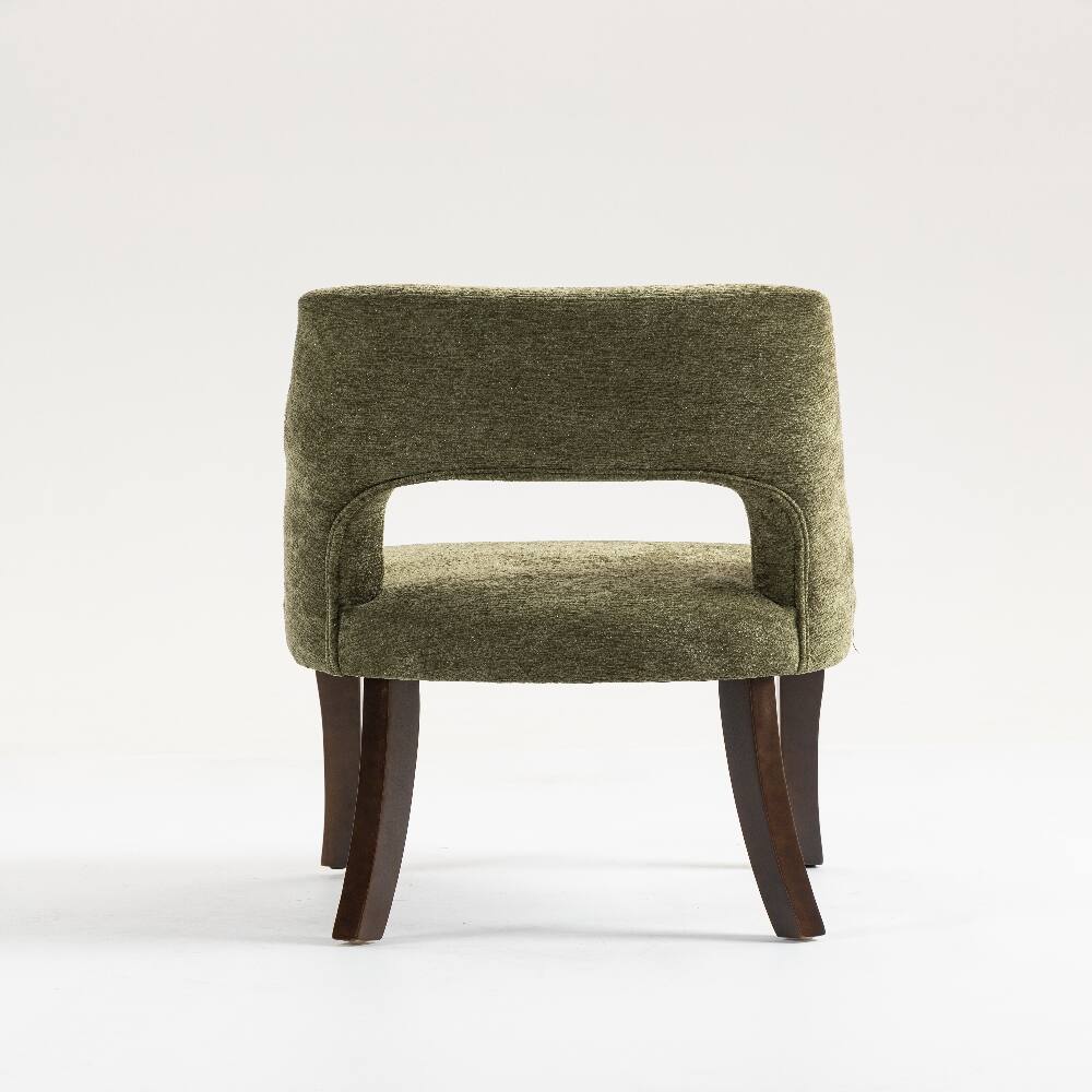 Alt View 8. Loheer - Loheer Green Upholstered Dining Chairs Set of 2 Chenille Tufted Solid Wood Legs - Green.