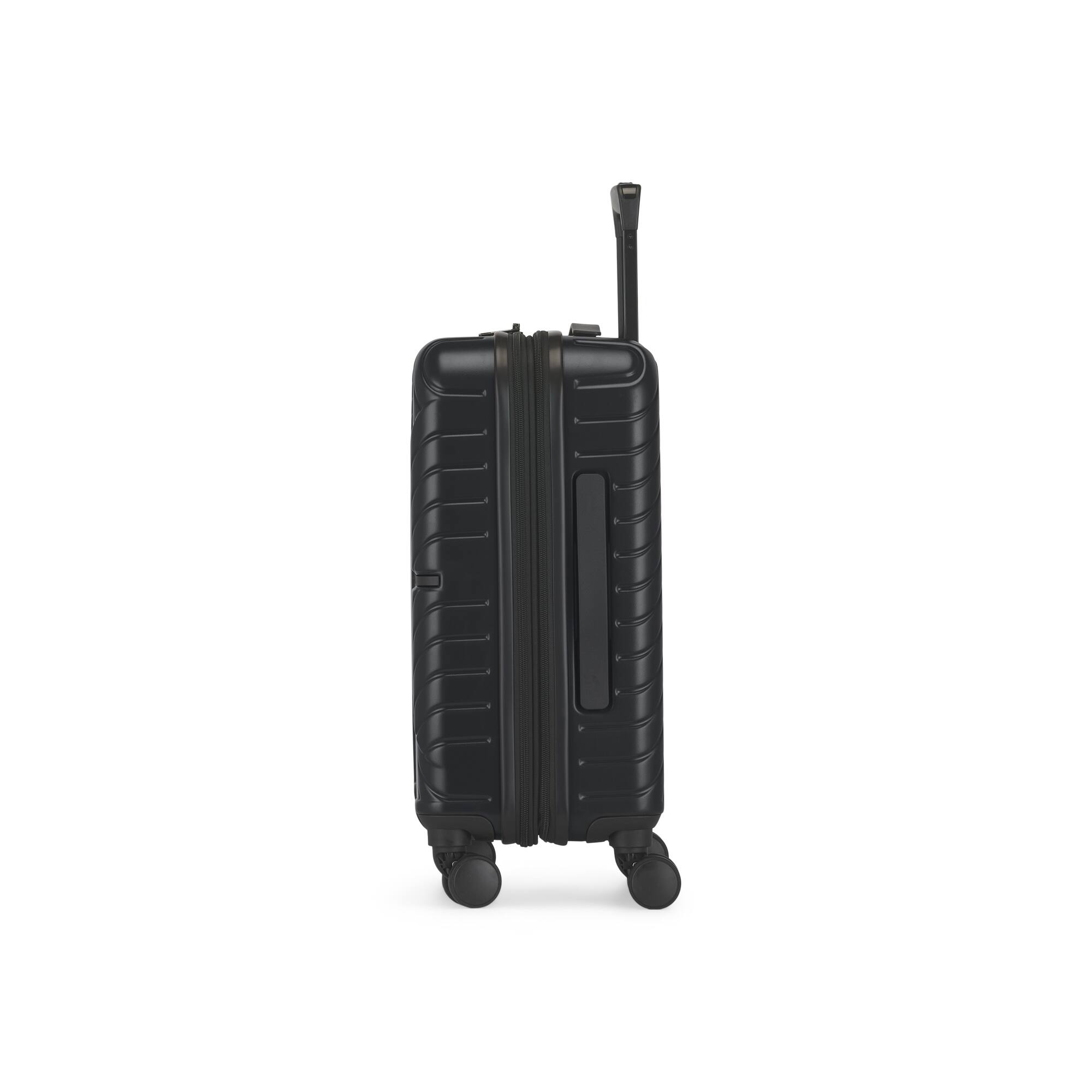 Left. Bugatti - Berlin 3 Piece Hardside Luggage Set with Expansion - Charcoal.