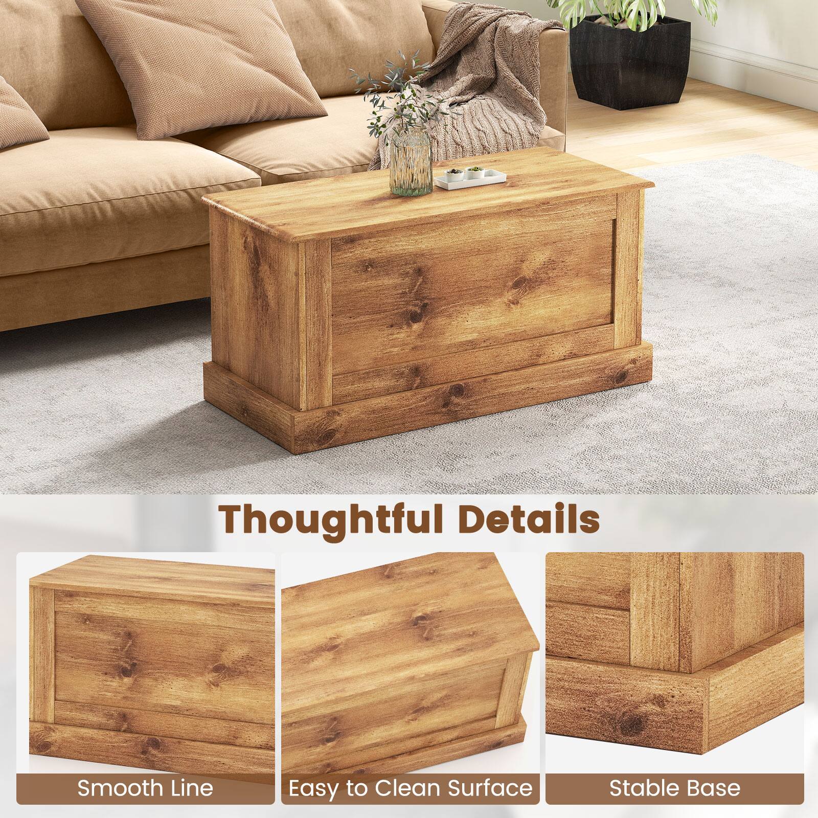 Thoughtful Details  
Smooth Line  
Easy to Clean Surface  
Stable Base