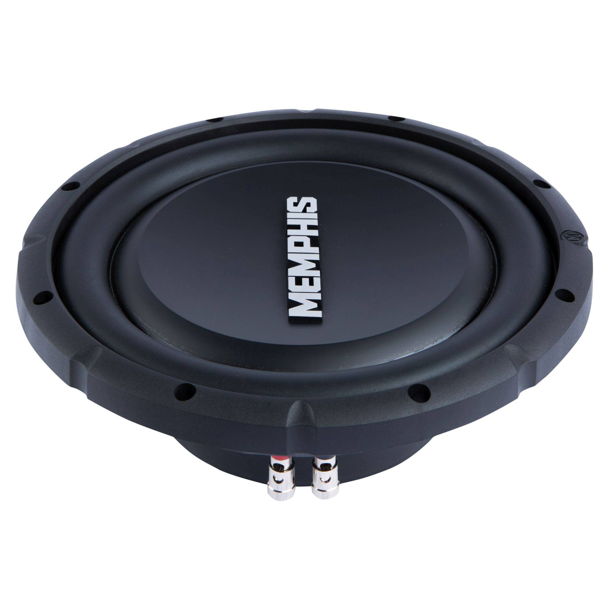 Front. Memphis Car Audio - Memphis Audio SRXS1044 10" Street Reference Dual 4-Ohm Shallow Mount Subwoofer - 250 wRMS - Black/Gray.