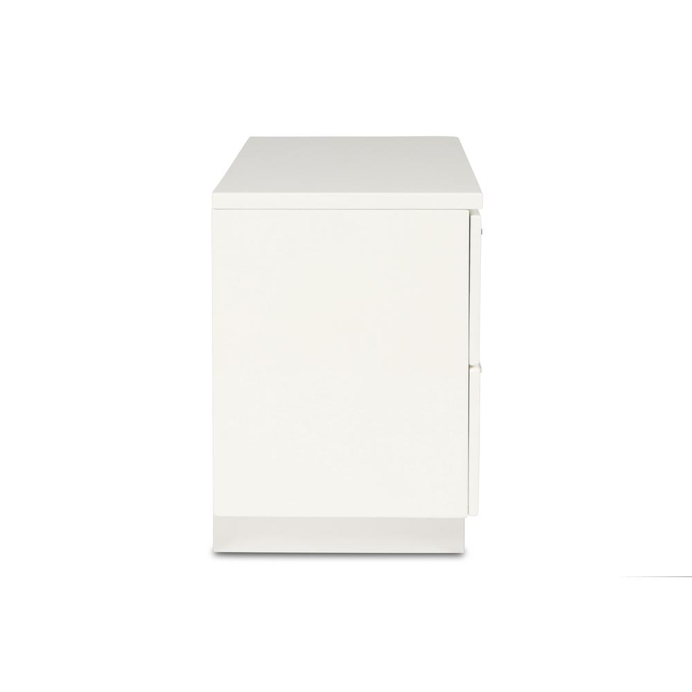 Back. New Classic Furniture - Furniture Sapphire Solid Wood 2-Drawer Nightstand in White - White.