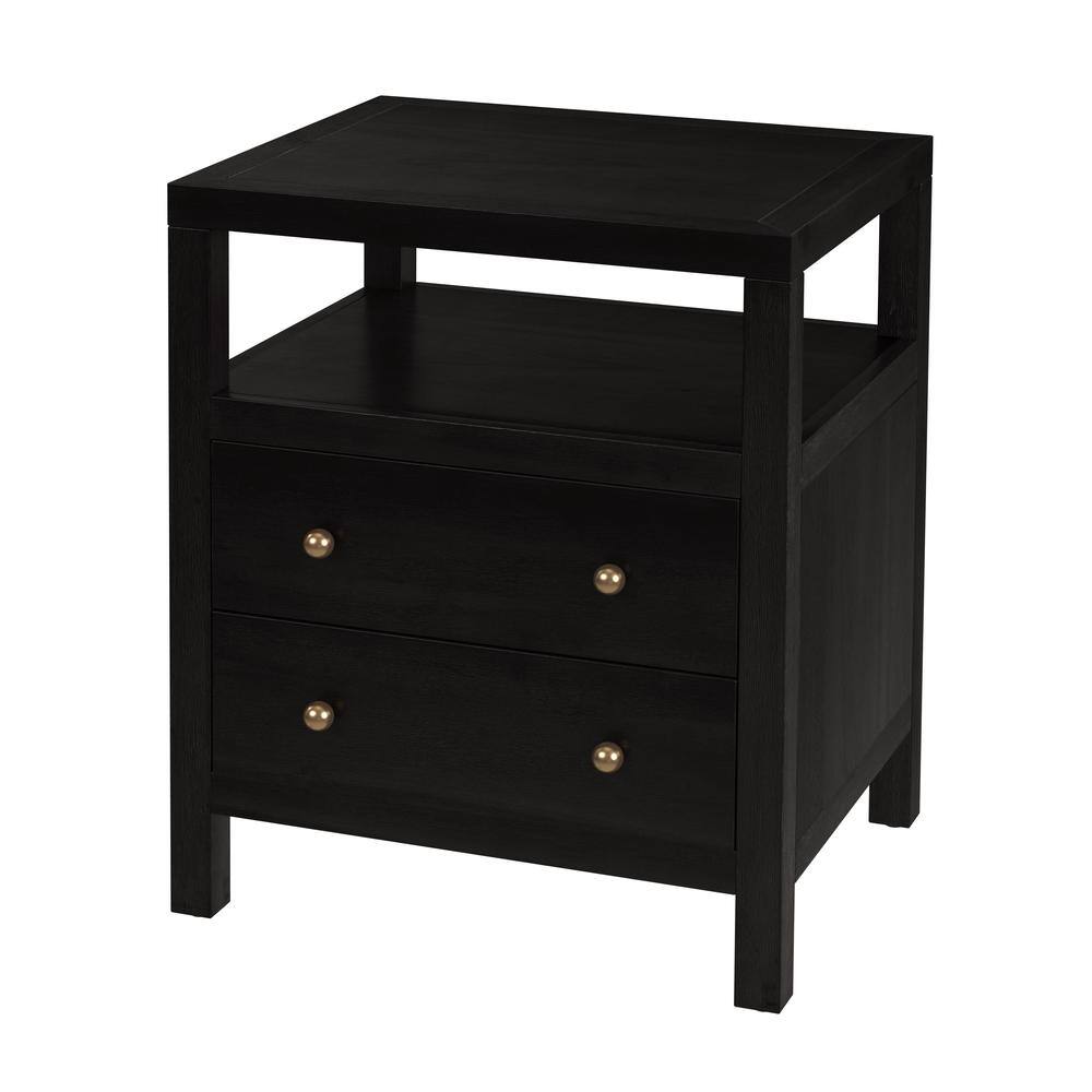 Alt View 2. Butler Specialty - Nora 2-Drawer Nightstand - Coffee.