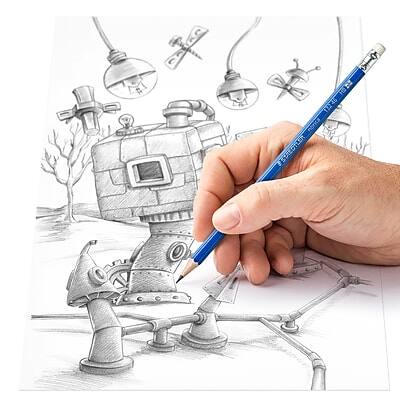 Alt View 3. Staedtler - Staedtler Norica Pre-Sharpened Wooden Pencil with Block Erasers, #2 Medium Lead, 250/Pack (13246C250).