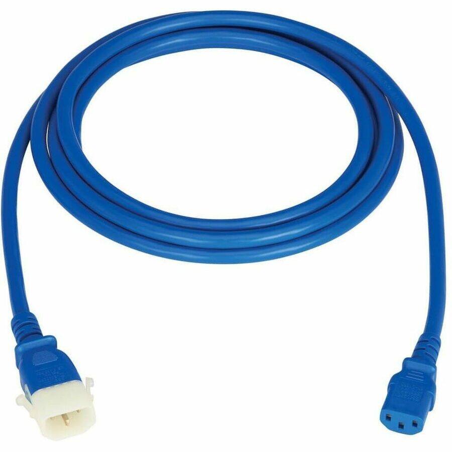Alt View 6. Tripp Lite - Eaton Tripp Lite Series 6 Pack of Locking C13 to C14 P-Lock Power Cord - 6ft Extension Cables, Blue, Heavy-Duty, 15A - Blue.