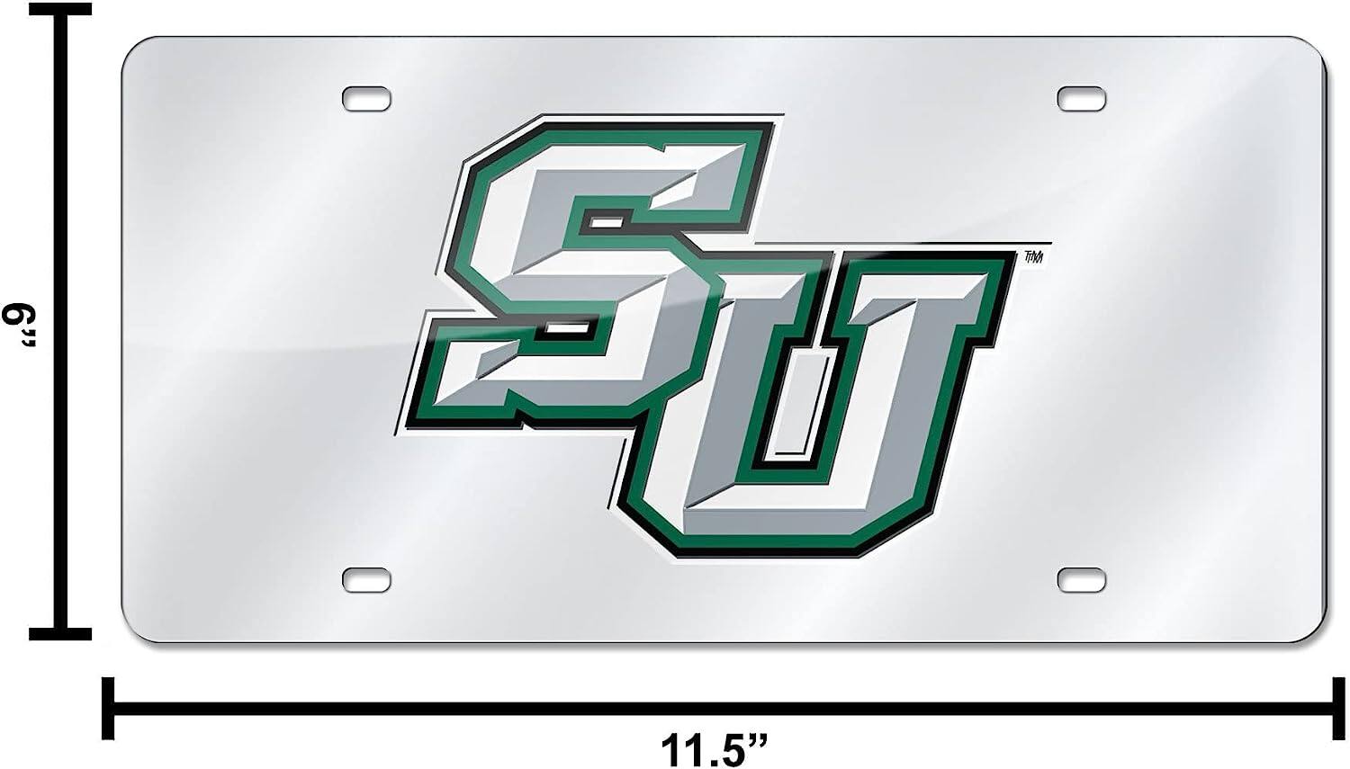 Alt View 3. Rico Industries - Stetson Mad Hatters Mirrored Laser Cut License Plate Laser Tag - Multi.