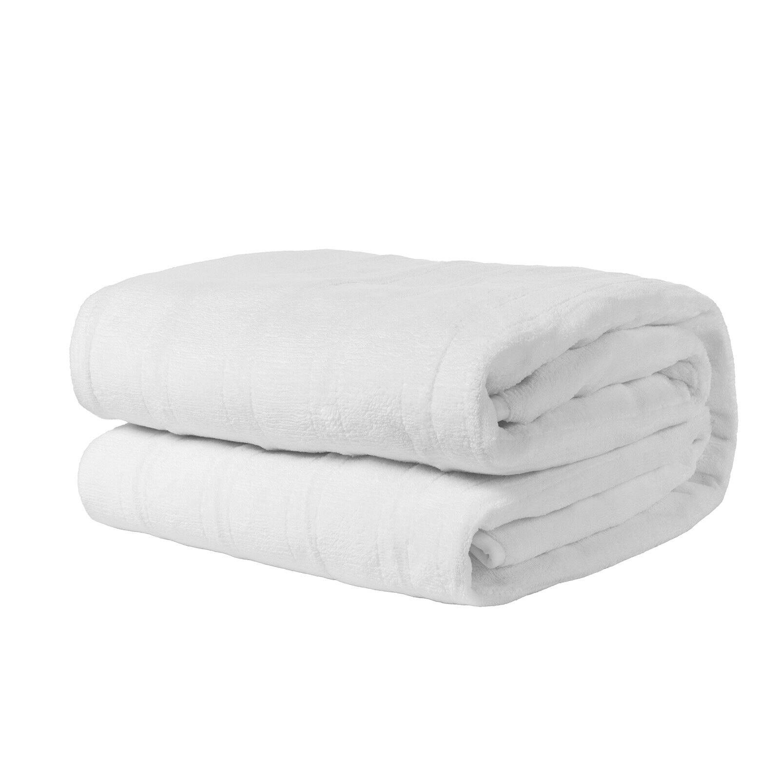 Alt View 9. Glintex - Heated Mattress Pad Full 54"x75" Electric Warmer with Auto-Off Soft Coral Fleece Machine Washable - White.