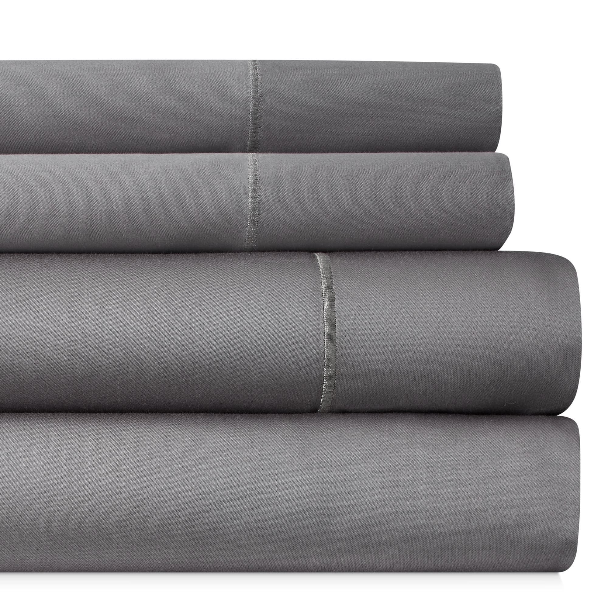 Bibb Home - 1000TC Egyptian Cotton Rich 4-Piece Sheet Set - Charcoal price history on PriceWatchPro