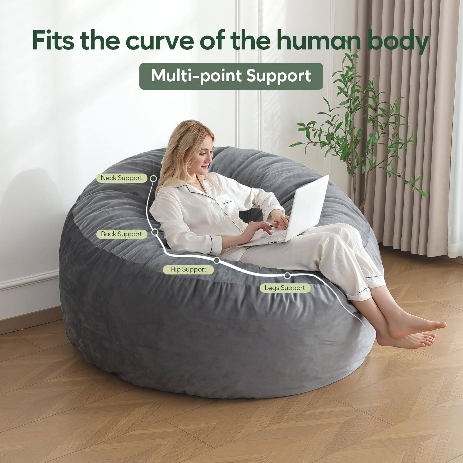Fits the curve of the human body

Multi-point Support

- Neck Support
- Back Support
- Hip Support
- Legs Support