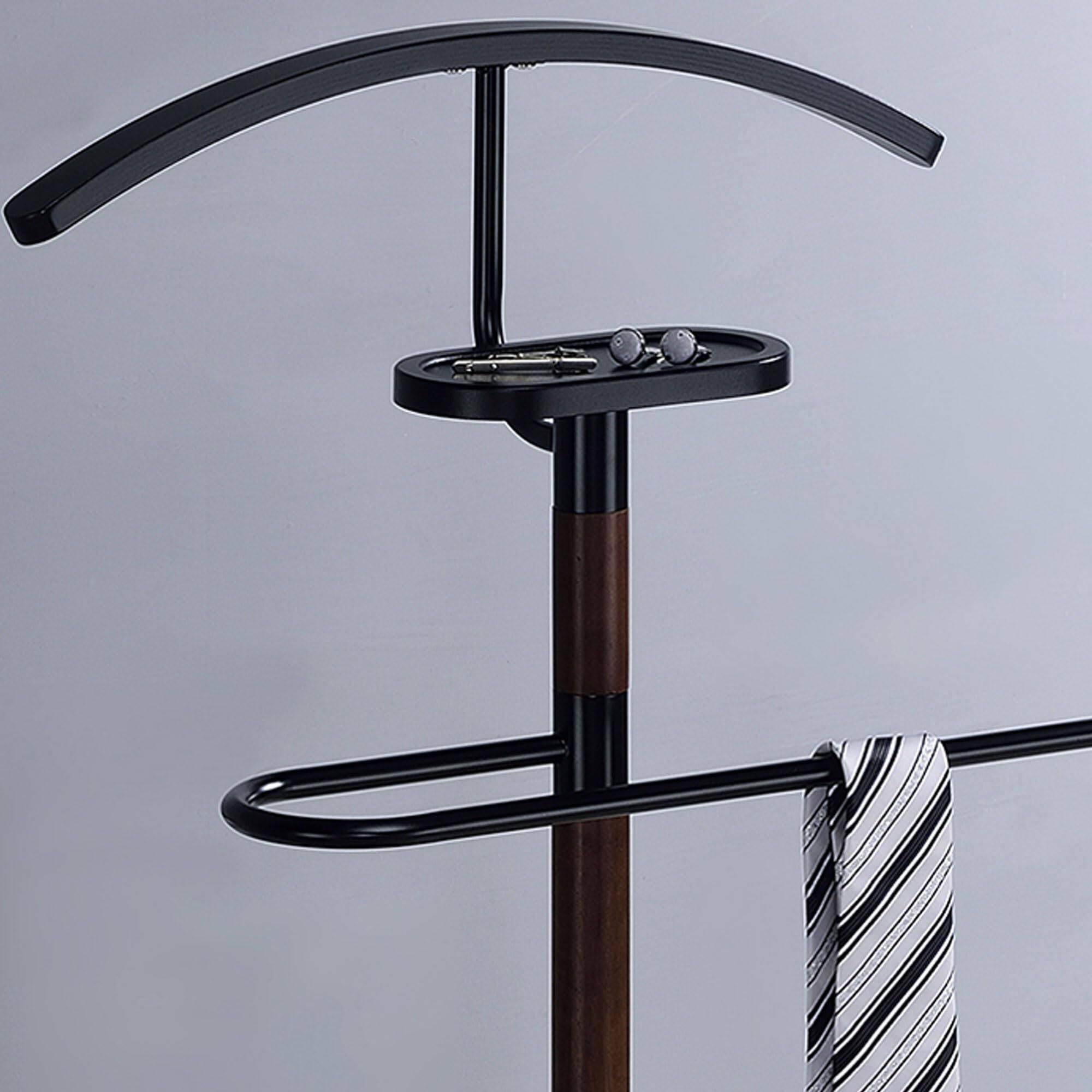 Alt View 1. Kings Brand Furniture - Kings Brand Furniture Warren Black Metal Valet Tie and Coat Hanger - Black.