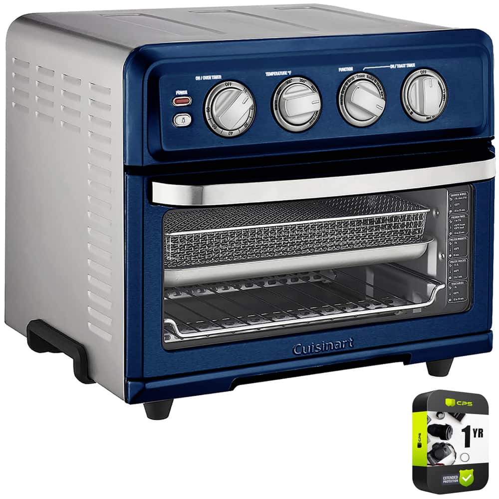 Cuisinart - TOA-70NV AirFryer Toaster Oven w/ Grill, Warranty Bundle - Navy Blue
