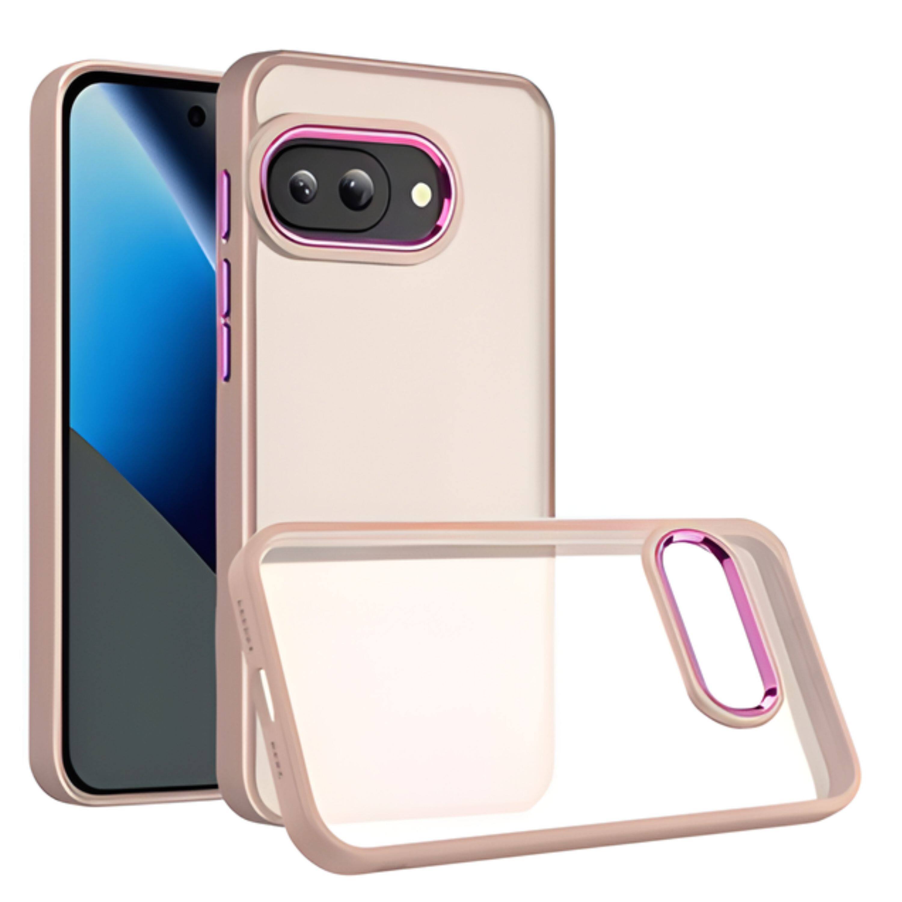 Kitcheniva - Smooth Thick Acrylic Phone Case With Metal Button Tempered Glass For Google Pixel 10a - Beige price history on PriceWatchPro