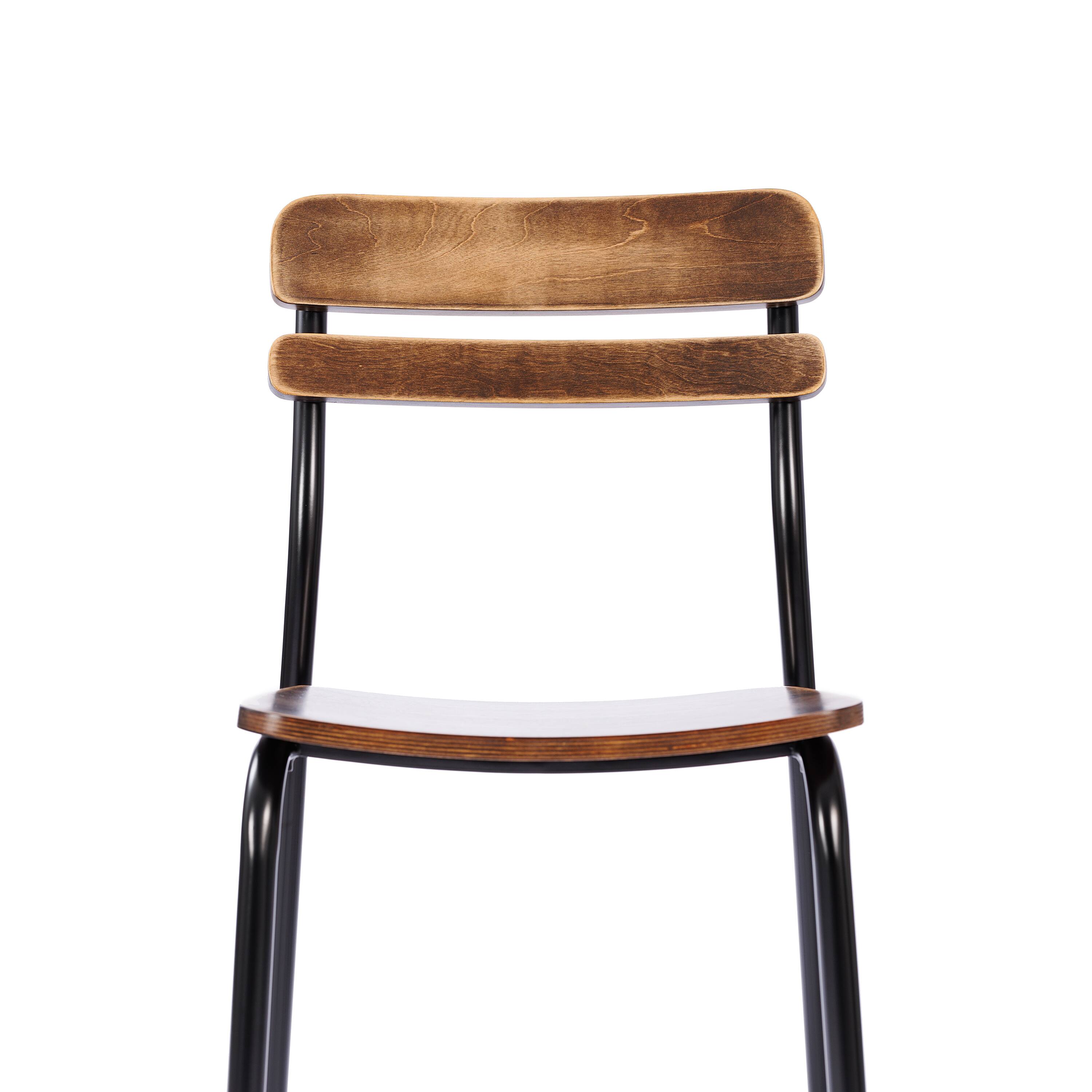 Alt View 9. Emma + Oliver - Blanchard Dining Chair with Metal Frame and Solid Wood Seat and Back with Antique Finish - Antique Copper.