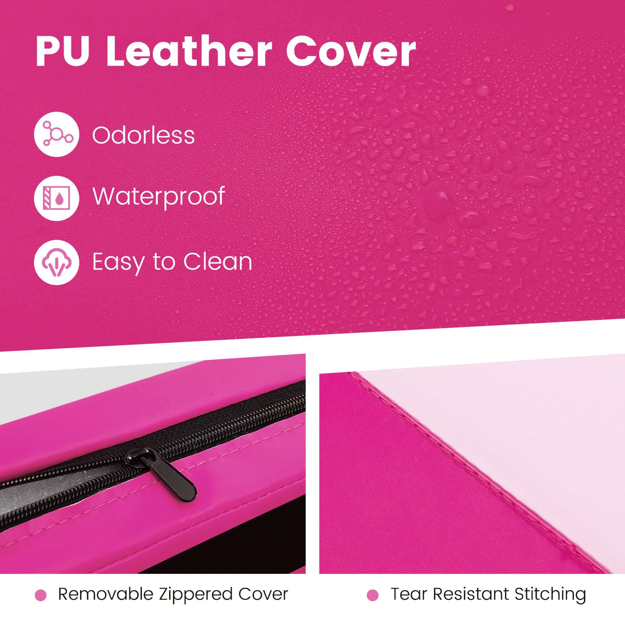 PU Leather Cover

- Odorless
- Waterproof
- Easy to Clean

- Removable Zippered Cover
- Tear Resistant Stitching