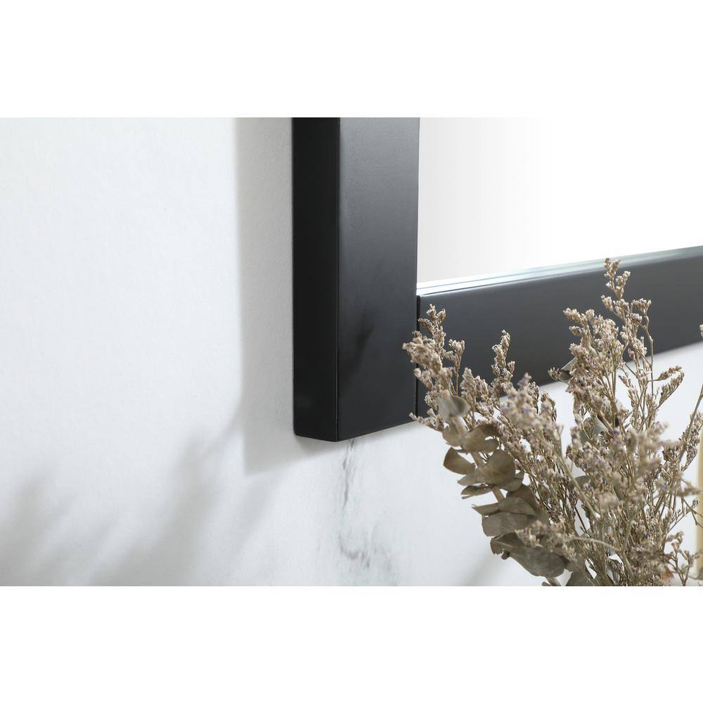 Alt View 2. Elegant Decor - Aqua vanity mirror 27x36 inch in black - Black.