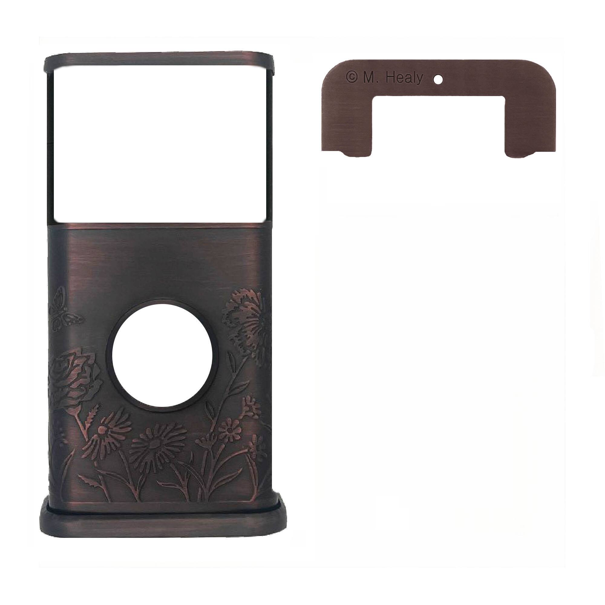 Back. Michael Healy - Garden Video Doorbell Cover (Ring Battery Doorbell 2024 Release) - Oiled Bronze.