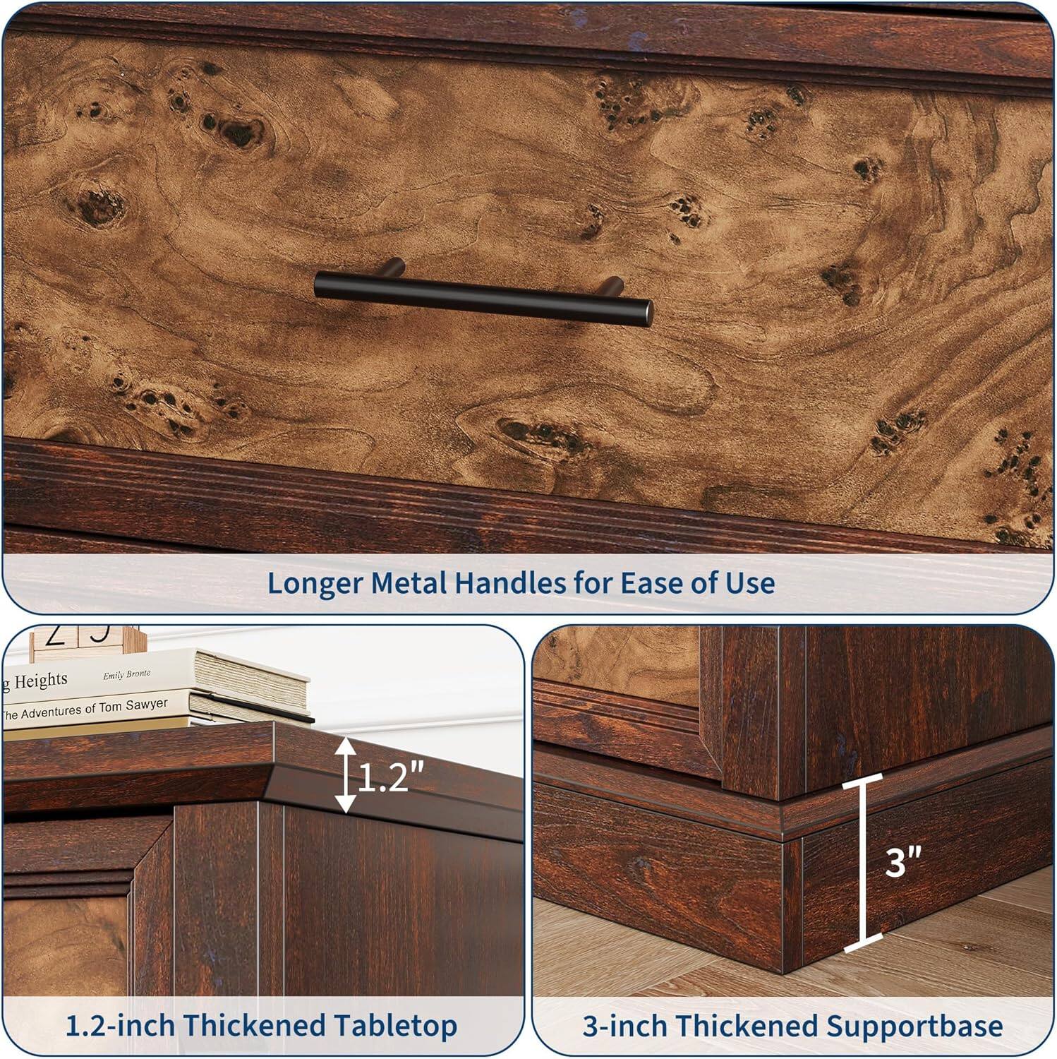 - Longer Metal Handles for Ease of Use
- 1.2-inch Thickened Tabletop
- 3-inch Thickened Supportbase