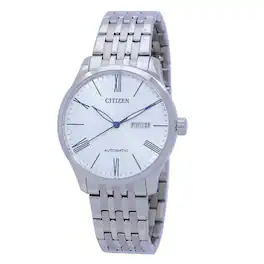 Citizen - Stainless Steel Dial Automatic NH8350-59B Men's Watch - White