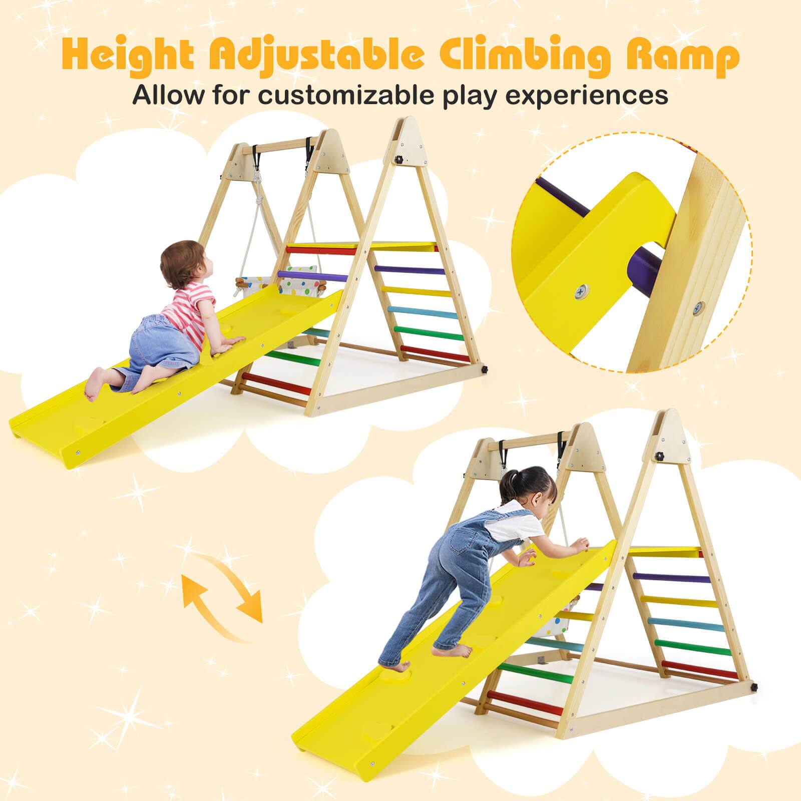 Height Adjustable Climbing Ramp  
Allow for customizable play experiences