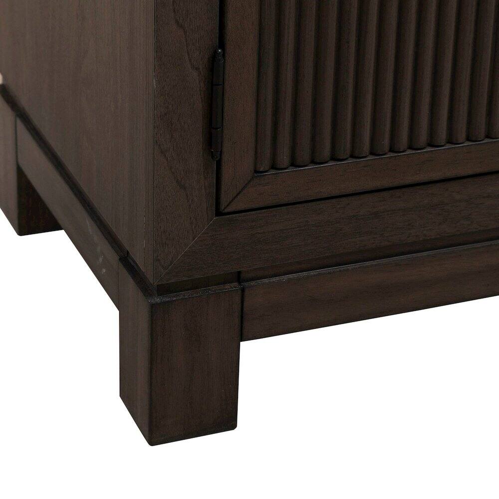 Alt View 2. Liberty Furniture Industries - Modern Edge Bedroom Bedside Chest w/ Charging Station USB-A USB-C - Caffe - Caffe Brown.