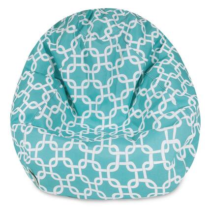 Front. Majestic Home - Small Bean Bag Links Teal - Blue.