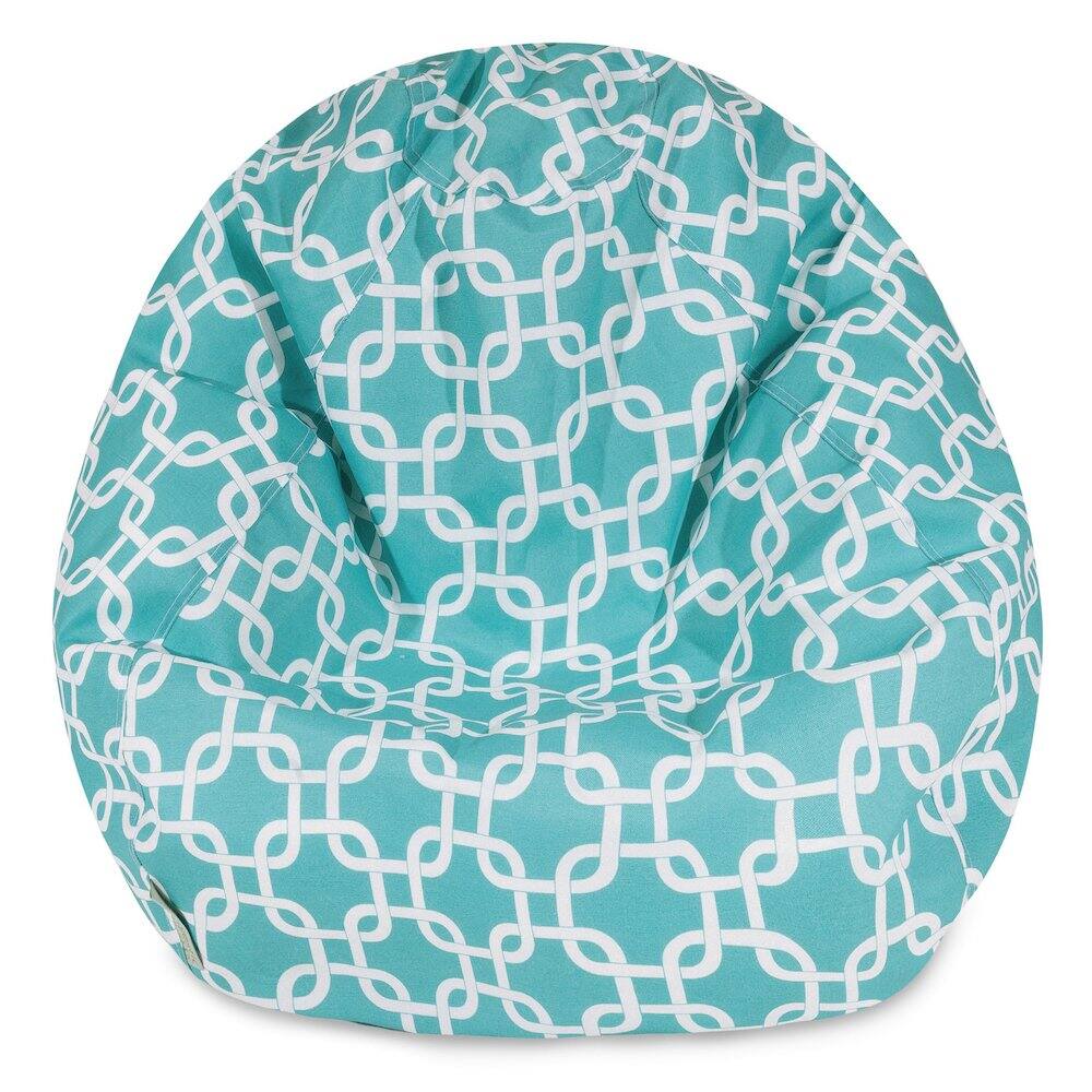 Front. Majestic Home - Small Bean Bag Links Teal - Blue.