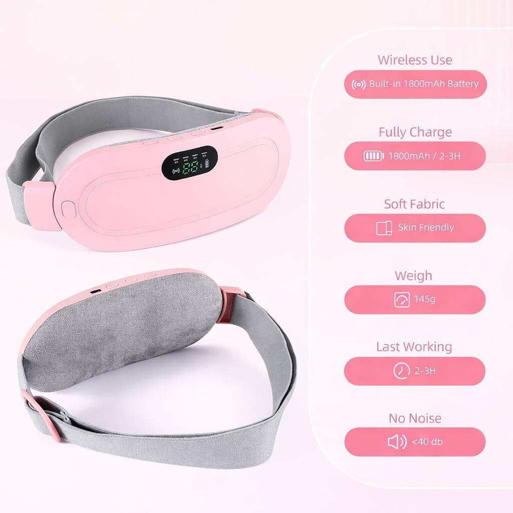 Wireless Use  
Built-in 1800mAh Battery  
Fully Charge 1800mAh / 2-3H  
Soft Fabric  
Skin Friendly  
Weigh 145g  
Last Working 2-3H  
No Noise <40 db