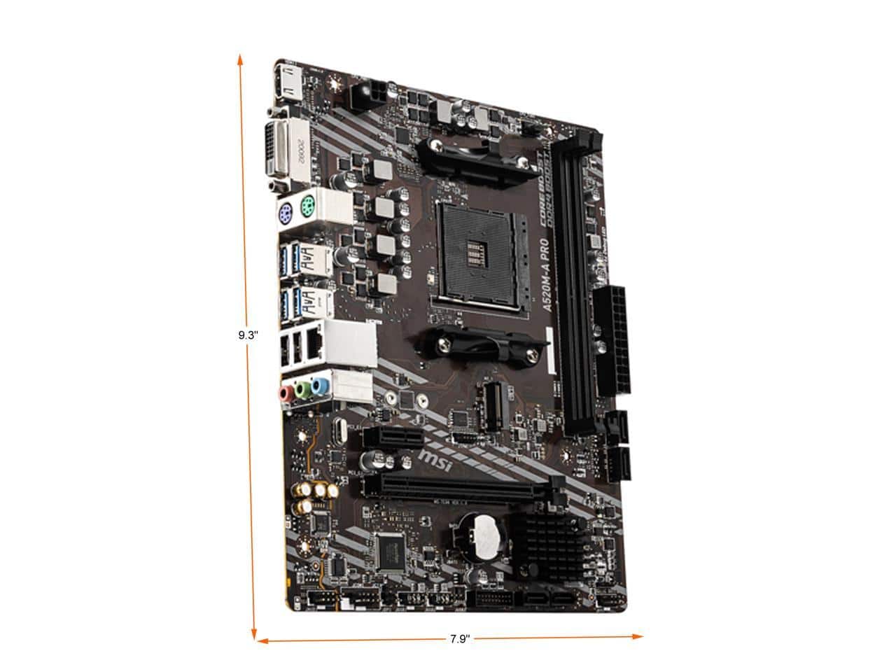 MSI A520M A PRO AM4 AMD A520 USB 3.0 Micro ATX AMD Motherboard