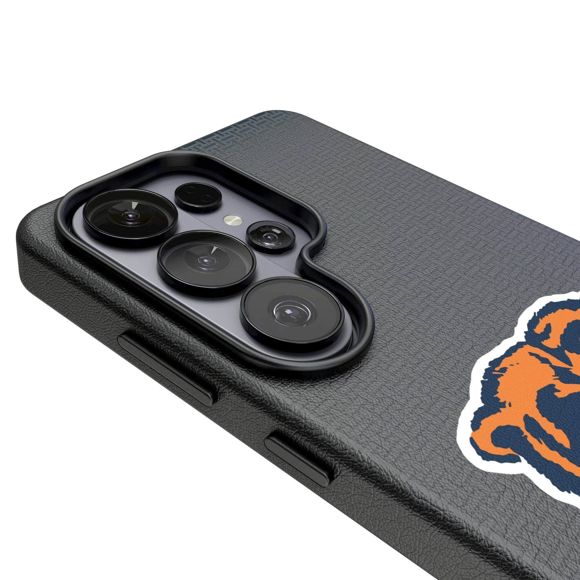Alt View 2. Keyscaper - Chicago Bears Historic Collection 1946 Galaxy Magnetic Bump Case - S25 - Black.