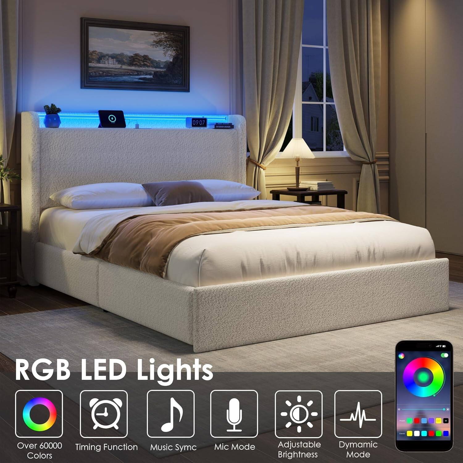 RGB LED Lights

- Over 60000 Colors
- Timing Function
- Music Sync
- Mic Mode
- Adjustable Brightness
- Dynamic Mode