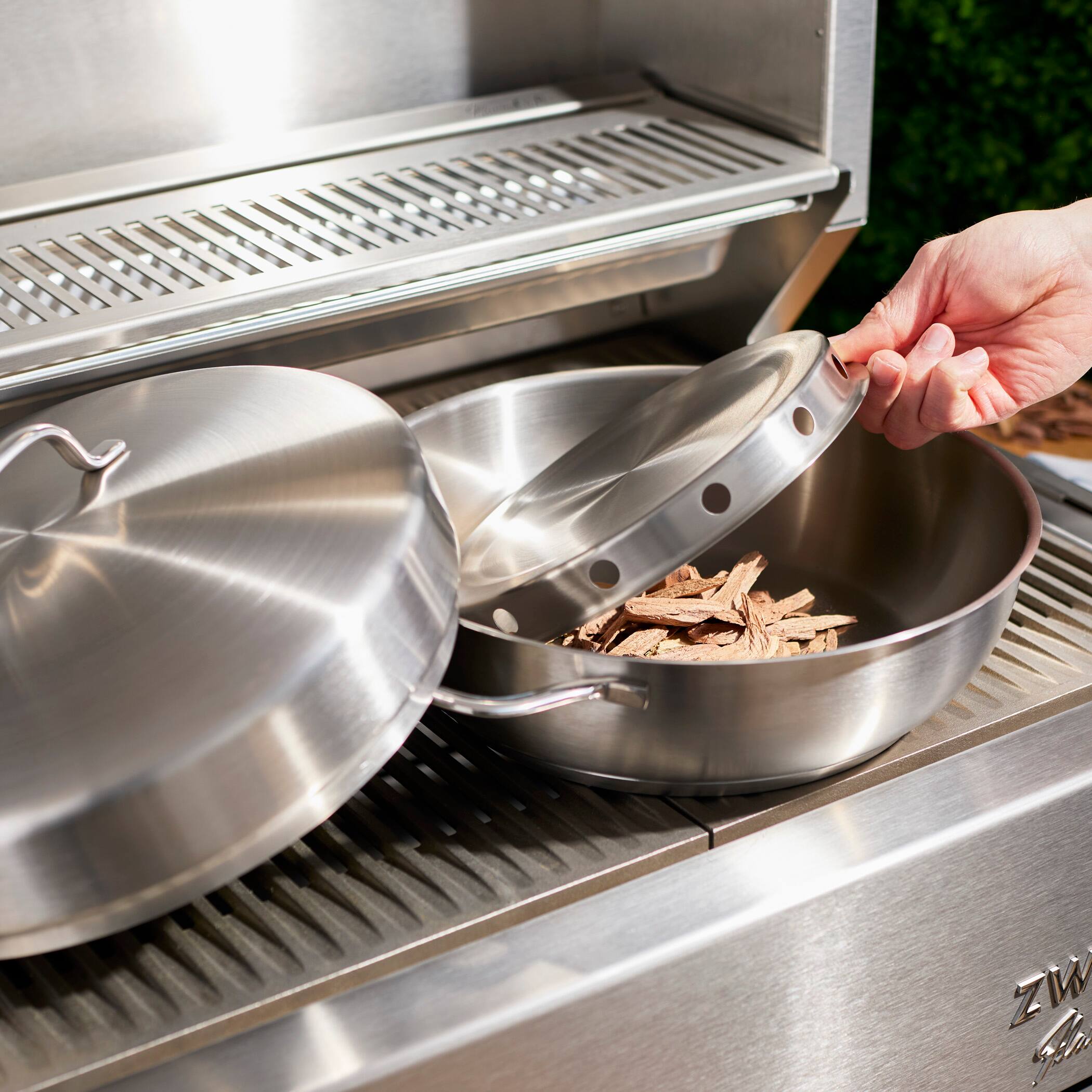 Alt View 2. Demeyere - Demeyere Resto 4-pc Stainless Steel Stovetop Smoker Set - Stainless Steel.