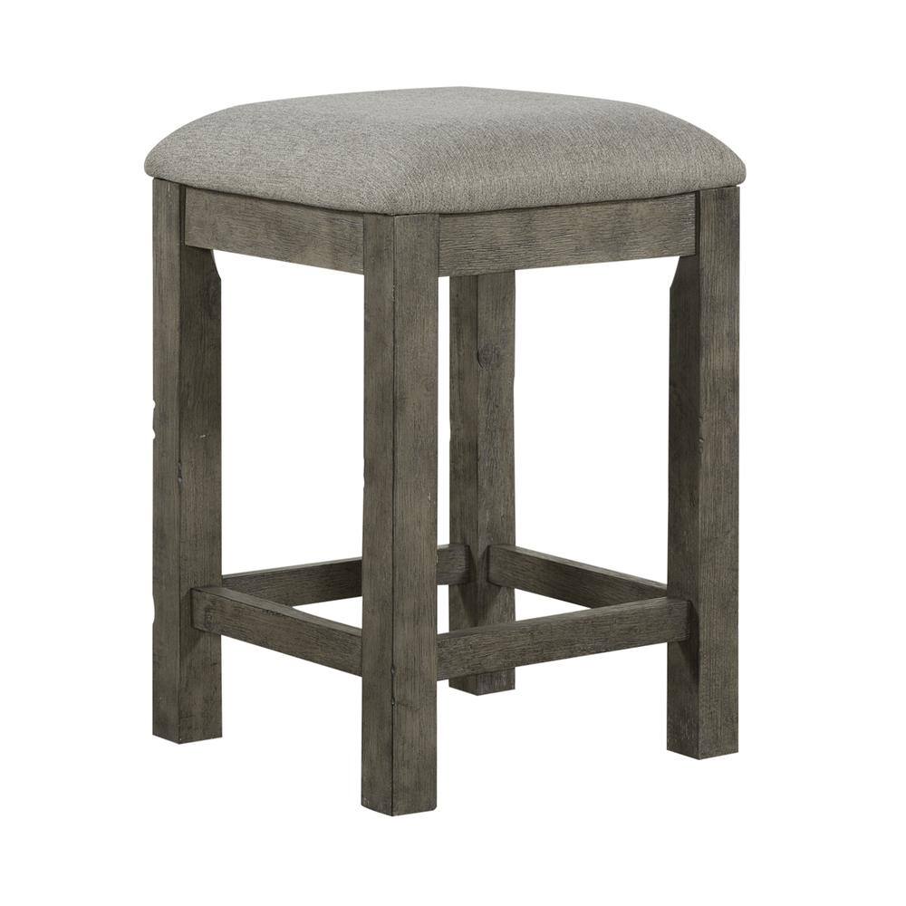 Front. Liberty Furniture Industries - Uph Console Stool Contemporary Grey in Dusty Taupe Finish - Grey.