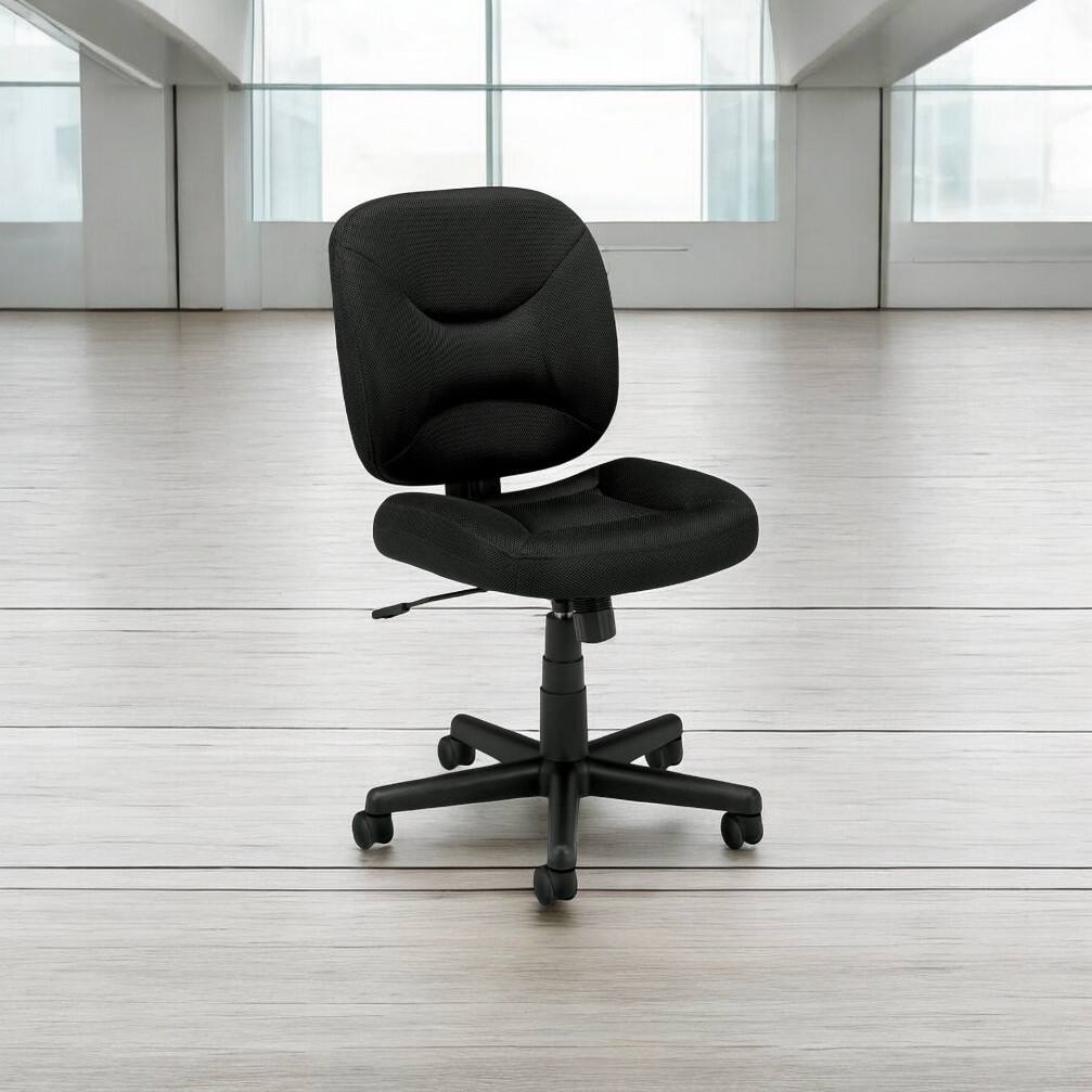 Angle. SlickBlue - Office Task Chair with Padded Seat – Ergonomic Desk Chair for Home or Office - Black.